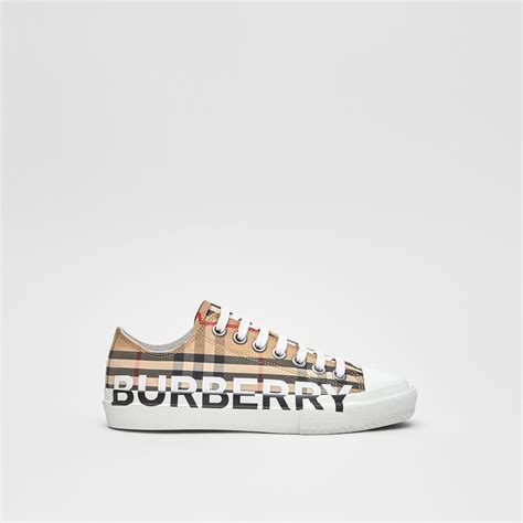 burberry vintage check touch strap sneakers|archive beige check sneakers.